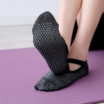 Load image into Gallery viewer, Non-Slip Cross Strap Yoga Socks