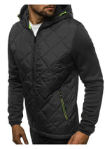 Load image into Gallery viewer, Veste à capuche zippée décontractée à blocs de couleurs pour homme (M-3XL)