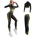 Load image into Gallery viewer, Ensemble de yoga sans coutures pour femmes - Vêtements de sport et de fitness