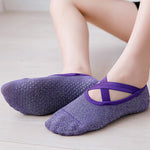 Load image into Gallery viewer, Non-Slip Cross Strap Yoga Socks