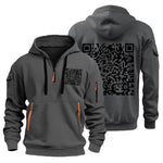 Load image into Gallery viewer, Sweat-shirt drôle avec code QR pour homme – Scan Me Hoodie, cadeau de Noël