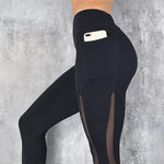 Load image into Gallery viewer, Mesh Panel Yoga Pants - 3/4 Length Style