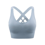 Load image into Gallery viewer, Cross Back Shockproof Sports Bra