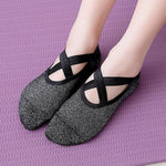 Load image into Gallery viewer, Non-Slip Cross Strap Yoga Socks