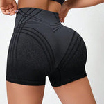 Load image into Gallery viewer, Short de fitness taille haute dégradé pour femme