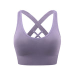 Load image into Gallery viewer, Cross Back Shockproof Sports Bra