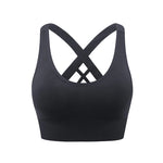 Load image into Gallery viewer, Cross Back Shockproof Sports Bra