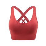 Load image into Gallery viewer, Cross Back Shockproof Sports Bra