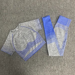 Load image into Gallery viewer, Women's Yoga Set with Short Sleeve and High Waist Leggings