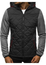 Load image into Gallery viewer, Veste à capuche zippée décontractée à blocs de couleurs pour homme (M-3XL)