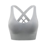 Load image into Gallery viewer, Cross Back Shockproof Sports Bra