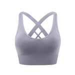 Load image into Gallery viewer, Cross Back Shockproof Sports Bra