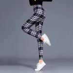 Load image into Gallery viewer, Plaid Push Up Leggings for Women - Fashionable Style