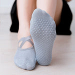 Load image into Gallery viewer, Non-Slip Cross Strap Yoga Socks