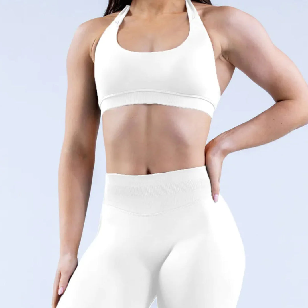Matte Nylon Seamless Sports Bra
