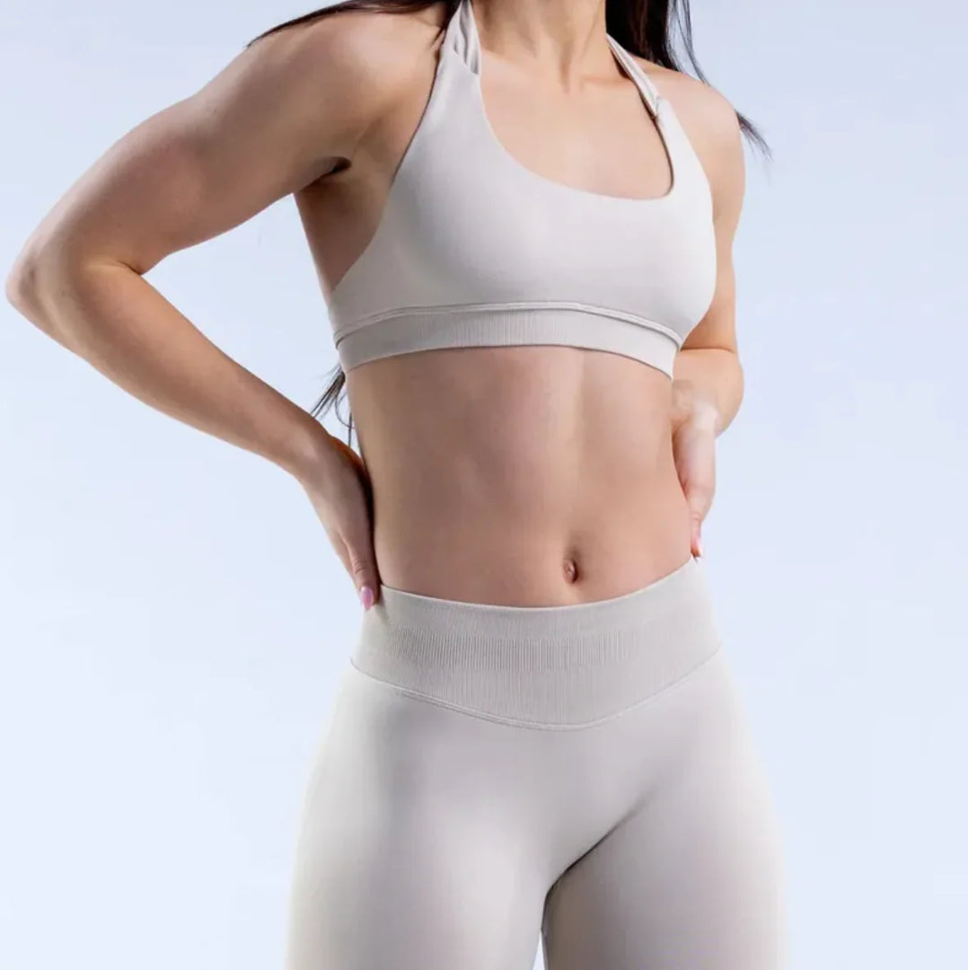 Matte Nylon Seamless Sports Bra