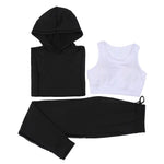 Load image into Gallery viewer, Ensemble de vêtements de sport 3 pièces pour femmes, pour le yoga et la course à pied
