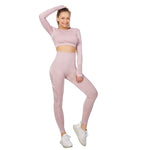 Load image into Gallery viewer, Ensemble de yoga à manches longues pour femme - Vêtements de sport grande taille
