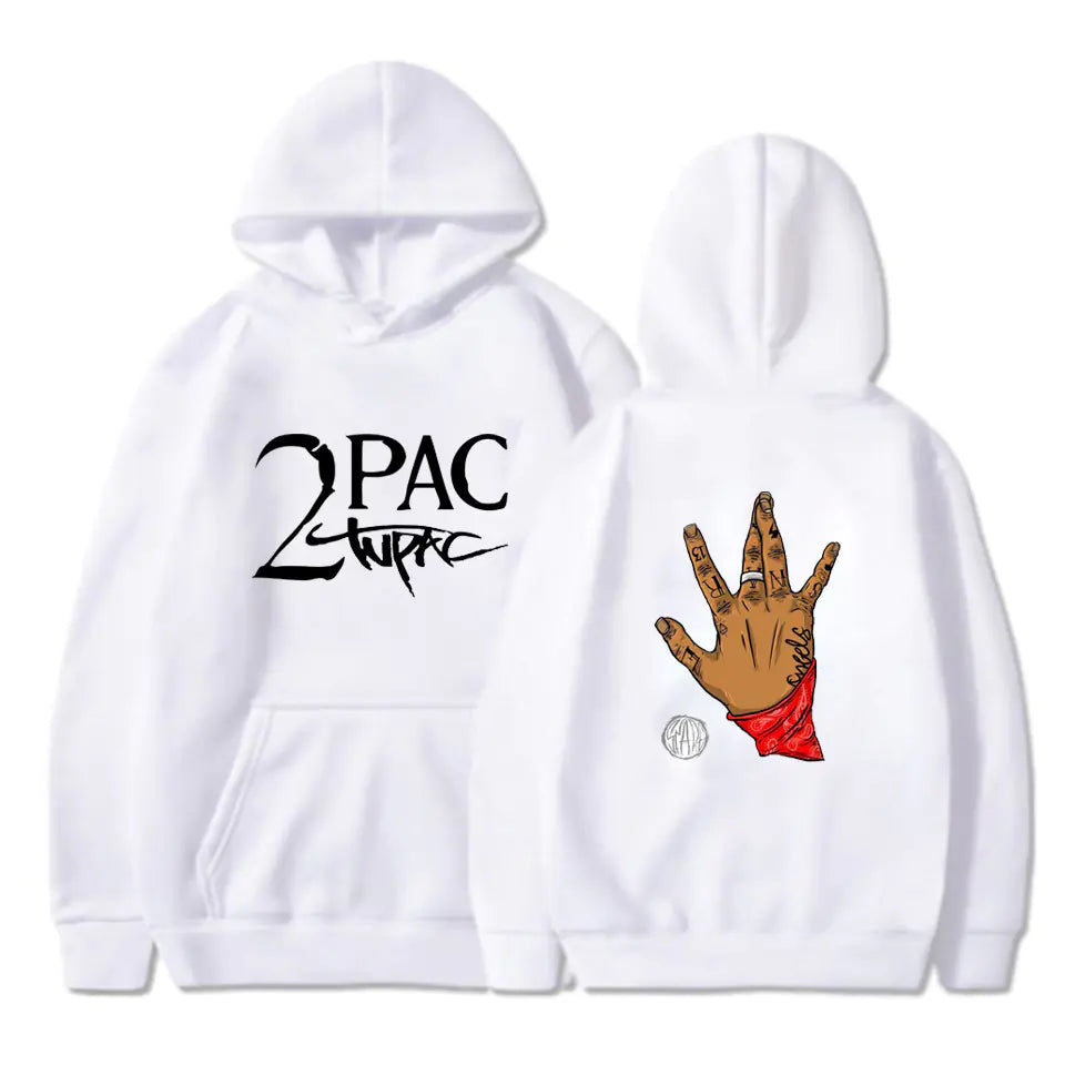 Unisex 2Pac Printed Pullover Hoodie for Men