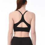 Load image into Gallery viewer, Women&#39;s Yoga Sports Bra with Cross Back Design
