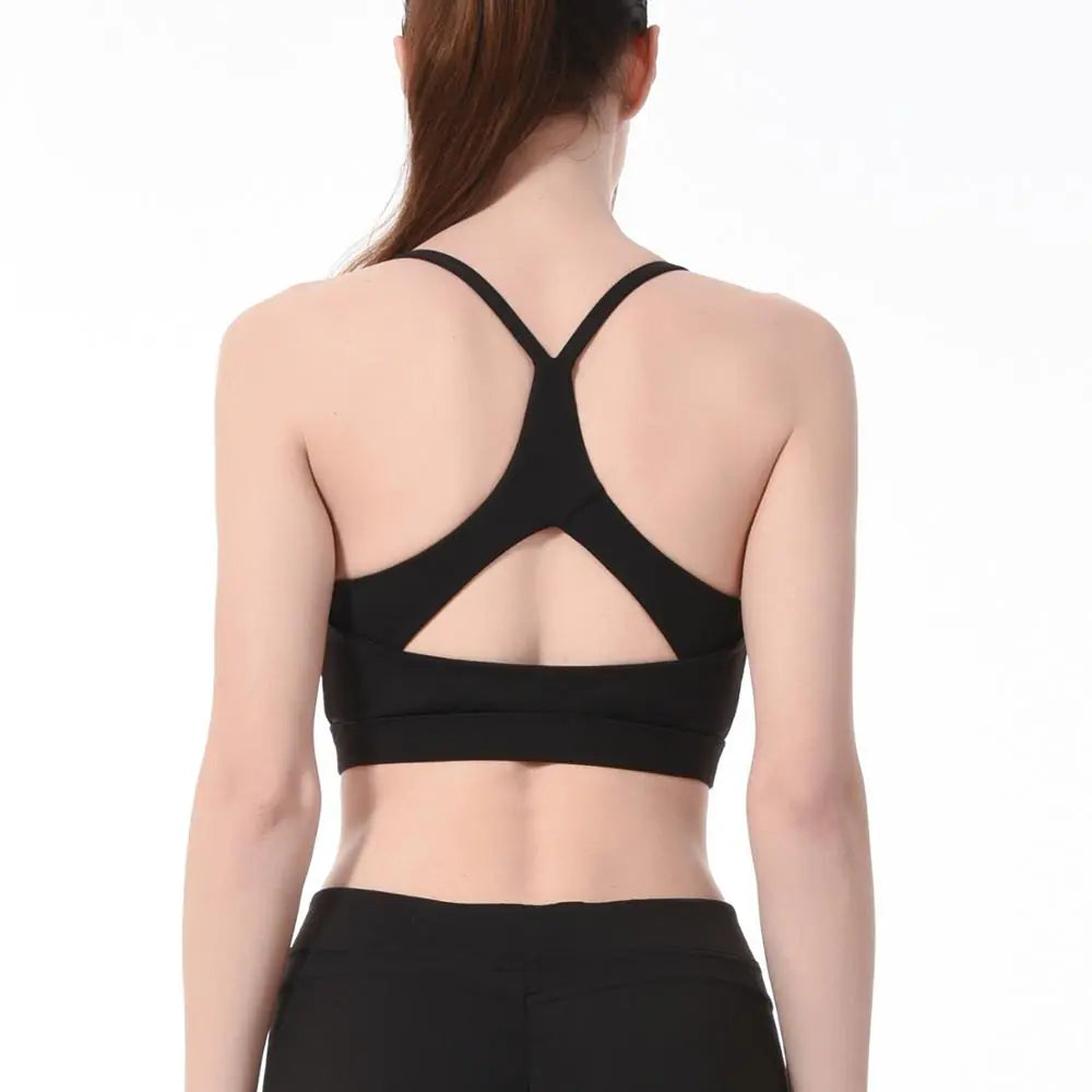 Women's Yoga Sports Bra with Cross Back Design