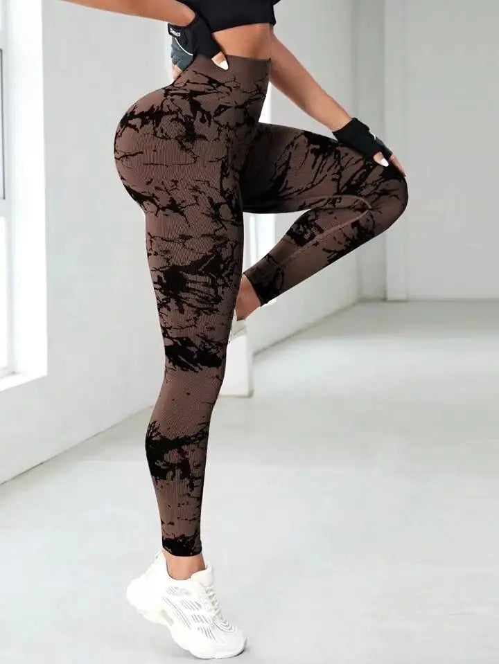 Leggings taille haute imprimés grande taille pour femmes