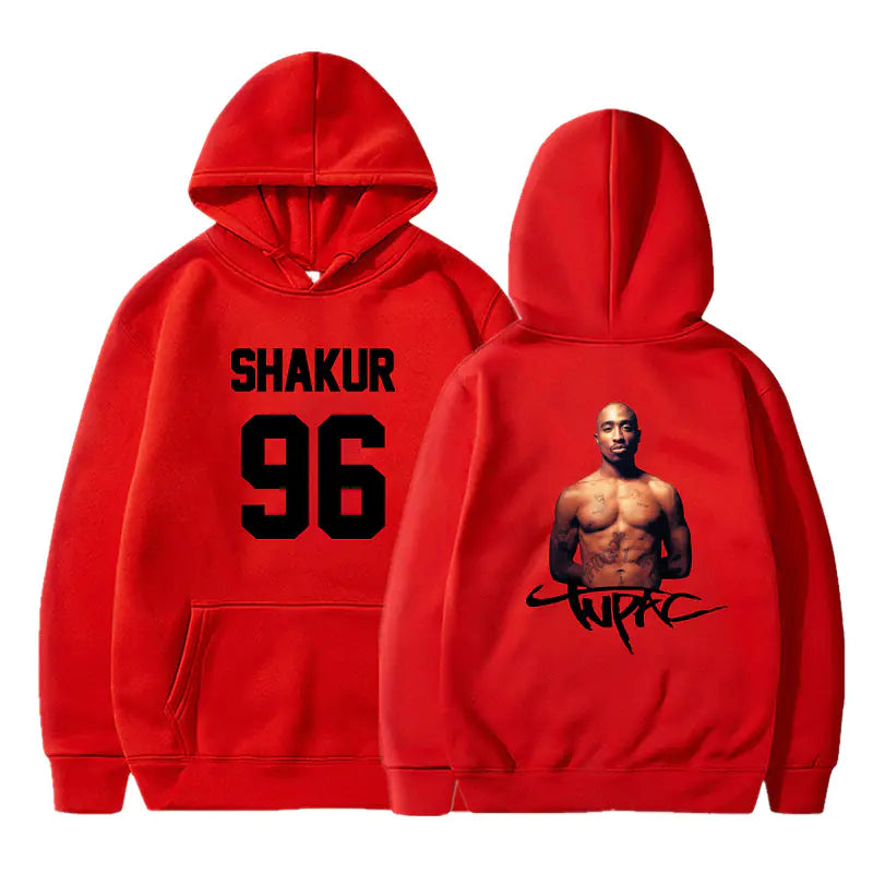 Unisex 2Pac Printed Pullover Hoodie for Men