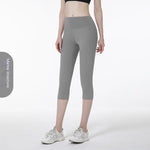 Load image into Gallery viewer, Leggings de yoga taille haute à empiècements en maille pour femmes
