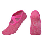 Load image into Gallery viewer, Non-Slip Cross Strap Yoga Socks
