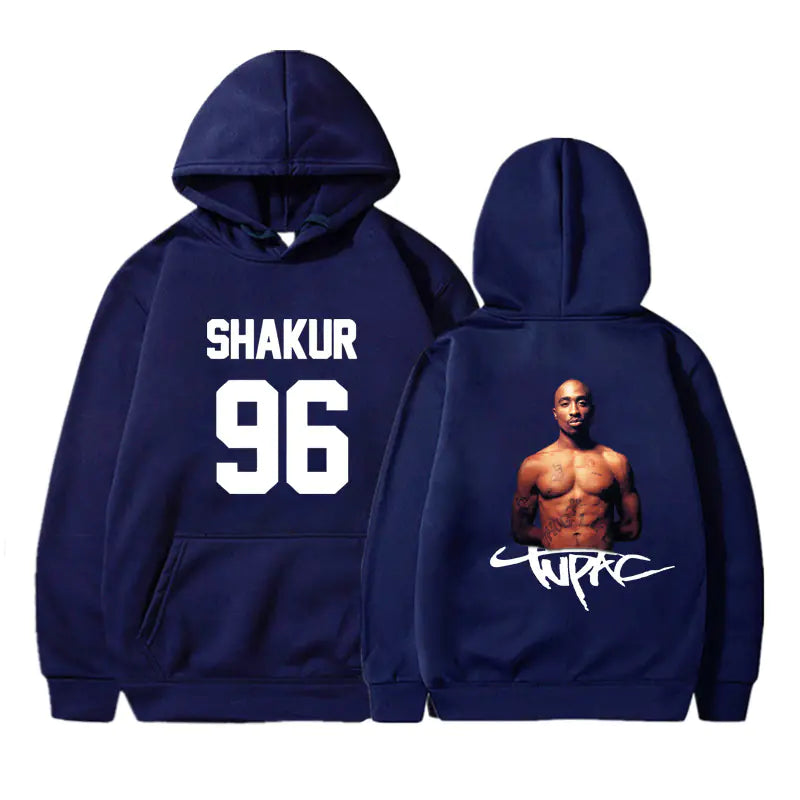 Unisex 2Pac Printed Pullover Hoodie for Men