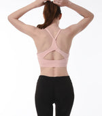 Load image into Gallery viewer, Women&#39;s Yoga Sports Bra with Cross Back Design

