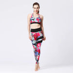 Load image into Gallery viewer, Women&#39;s Yoga Set with Printed Sports Bra and Leggings
