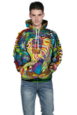 Load image into Gallery viewer, Digital Print Monkey Oil Painting Loose Hoodie for All
