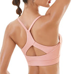 Load image into Gallery viewer, Women&#39;s Yoga Sports Bra with Cross Back Design
