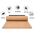 Load image into Gallery viewer, Tapis de yoga en caoutchouc naturel TPE avec matériau en liège
