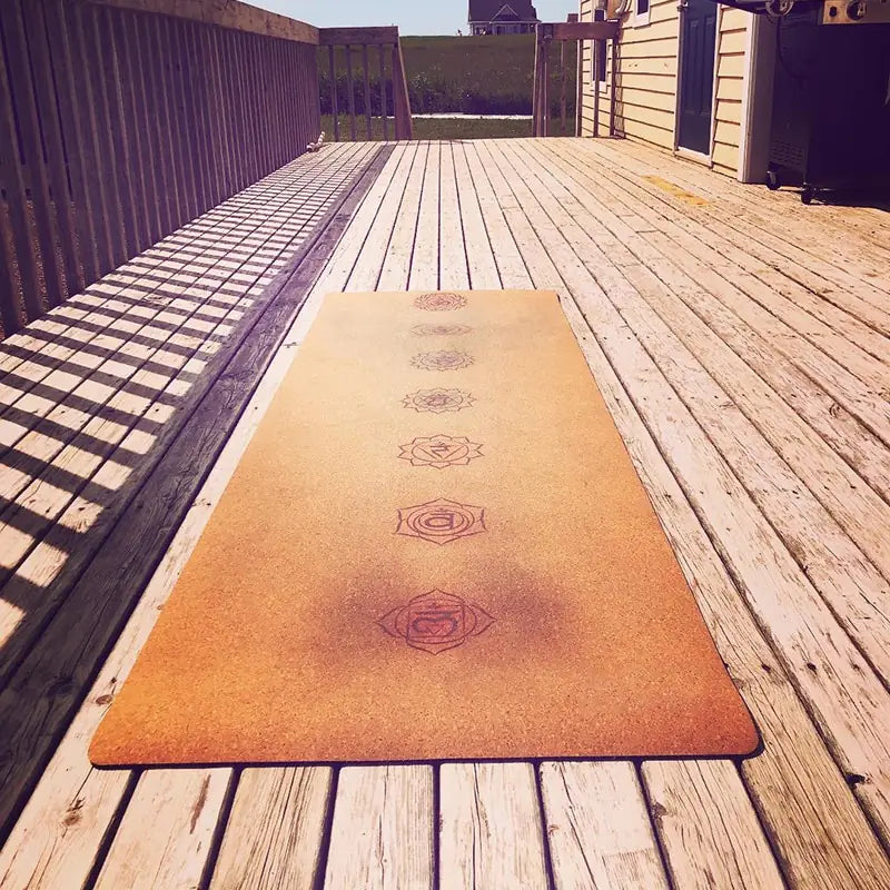 Tapis de yoga en caoutchouc naturel TPE avec matériau en liège