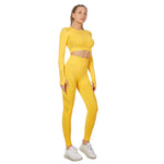Load image into Gallery viewer, Ensemble de yoga à manches longues pour femme - Vêtements de sport grande taille
