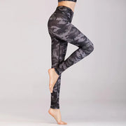 Pantalon de yoga taille haute camouflage pour vêtements de sport