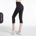 Load image into Gallery viewer, Leggings de yoga taille haute à empiècements en maille pour femmes

