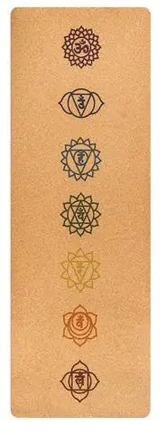 Tapis de yoga en caoutchouc naturel TPE avec matériau en liège