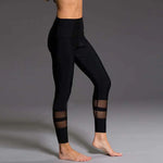 Load image into Gallery viewer, Legging Yoga Pants with Mesh Panel and Ankle Design
