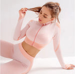 Load image into Gallery viewer, Ensemble de yoga sans coutures pour femmes - Vêtements de sport et de fitness
