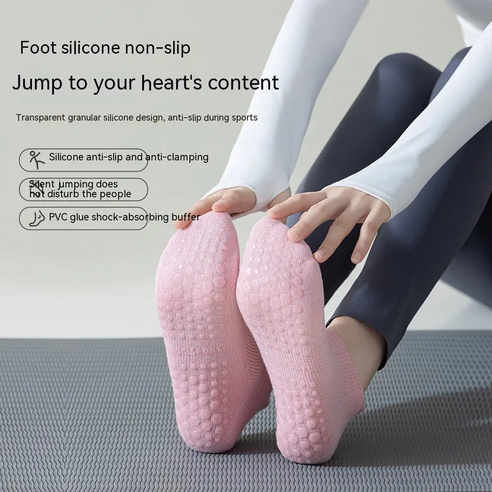 Women's Non-slip Silicone Cotton Pilates Fitness Socks