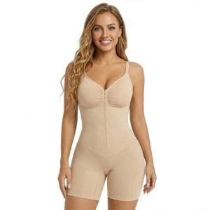 Shapewear For Women Tummy Control Bodysuits Zip-Up Comfort Ultra Stretch Fabric Customizable Fit Breathable Mesh Design Comfortable Fit